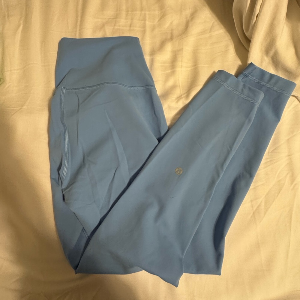 Lululemon Aero Blue Wunder train leggings